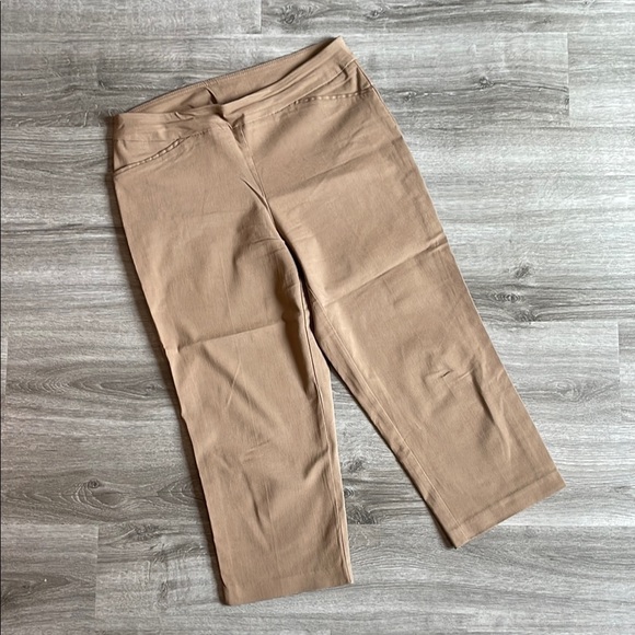 Time And Tru Tan Cropped Pants - Picture 1 of 4